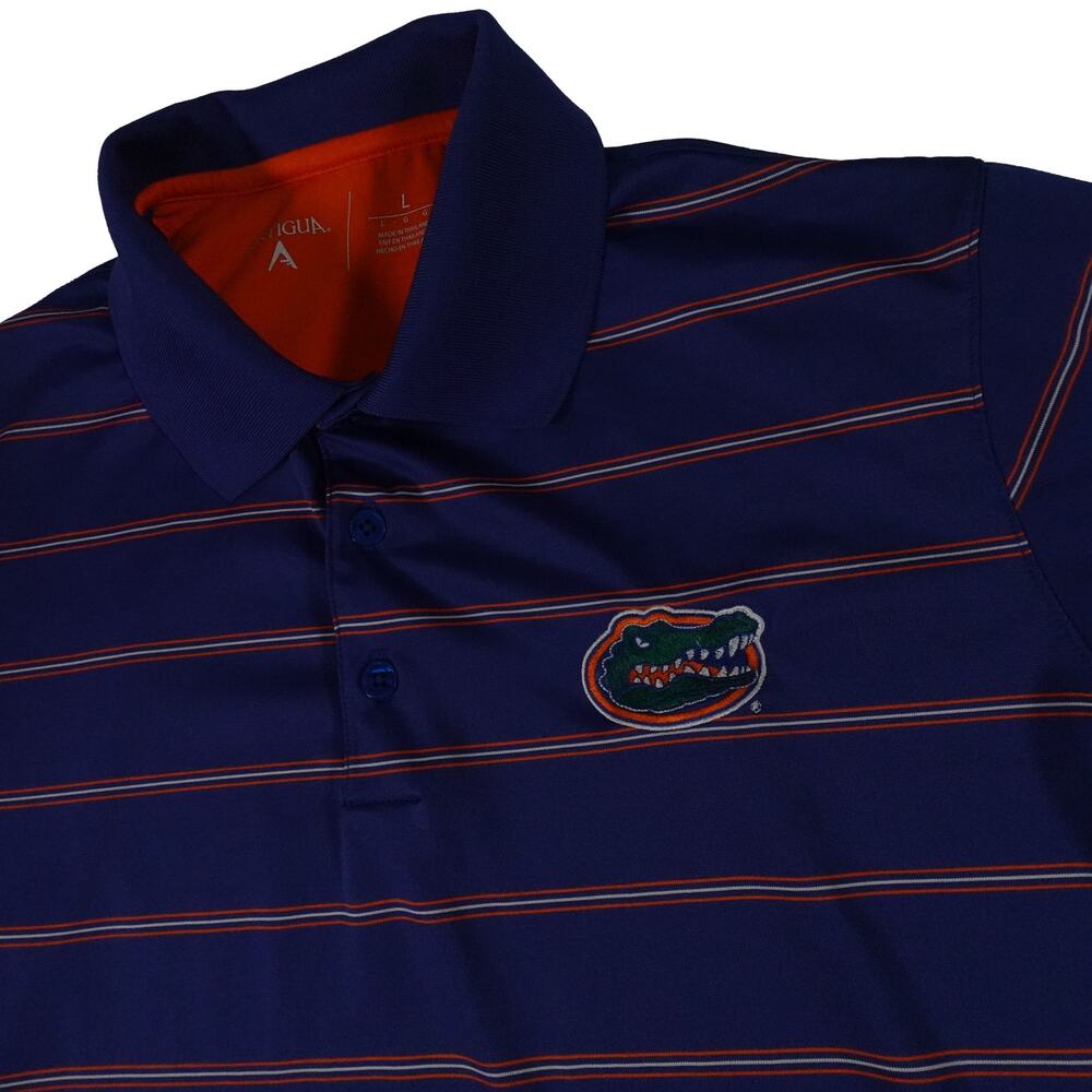 Florida Gators Antigua Performance Striped Embroidered Golf Polo Men's Large